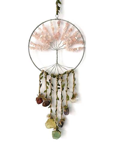 Crystal Tree of Life Dreamcatcher Rose Quartz – 7Chakras